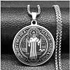 304 Stainless Steel Double Side Pendant Necklaces NJEW-S007-17P-2