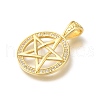 Rack Plating Brass with Cubic Zirconia Pendants KK-Z086-58G-2