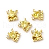 Brass Micro Pave Yellow Cubic Zirconia Pendants KK-M246-22G-3