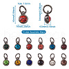 48Pcs 12 Colors Alloy Rhinestone Charms FIND-TA0001-36B-3