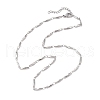 Non-Tarnish 304 Stainless Steel Rectangle link Chain Necklaces NJEW-JN04746-01-3