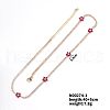 European and American Fashion Style Brass Rhinestone Flower Necklaces IO5961-1-1