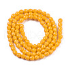 Opaque Solid Color Glass Beads Strands GLAA-N045-002-A05-2