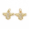 Brass Micro Pave Cubic Zirconia Charms KK-E068-VF053-2