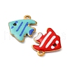 304 Stainless Steel Enamel Charms STAS-Q363-14F-G-2