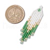 4Pcs 4 Colors Glass Seed Beaded Tassels Pendants PALLOY-MZ00655-3