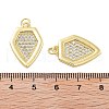 Rack Plating Brass Micro Pave Cubic Zirconia Pendants KK-Z071-47G-3
