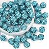 Polymer Clay Rhinestone Beads RB-H284-6MM-Half-202-2