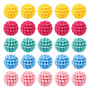 50Pcs 5 Colors Rubberized Style Acrylic Beads SACR-TA0001-32-1