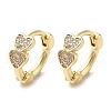 Rack Plating Brass Micro Pave Cubic Zirconia Hoop Earrings EJEW-A031-19G-1