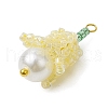 Seed Beads Beaded Charms PALLOY-MZ00363-4