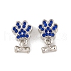 Rack Plating Alloy Rhinestone European Dangle Charms FIND-C055-19P-03-1