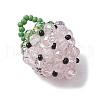 Glass Seed Beaded Pendants PALLOY-GD00003-02-3