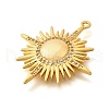 Brass Micro Pave Clear Cubic Zirconia Pendants KK-U065-10G-2