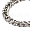 Non-Tarnish 304 Stainless Steel Cuban Link Chain Bracelet NJEW-D050-02B-P-3