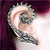 Alloy Dragon Stud Earrings EJEW-C046-04AS-6