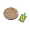 2 Pcs Glass Seed Bead Pendants PALLOY-MZ00246-4