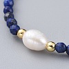 Natural Lapis Lazuli(Dyed) Beads Stretch Bracelets BJEW-JB04676-02-2