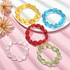Transparent Frosted Glass Beaded Stretch Bracelets for Women BJEW-JB09512-2