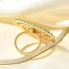 Brass Cuff Rings for Women RJEW-Q008-03G-6