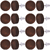SUNNYCLUE Dyed Wood Flat Round Stud Earrings with 304 Stainless Steel Pin for Women FIND-SC0012-25-1