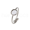 304 Stainless Steel Cuff Ring Components STAS-D372-03P-01-1