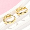 Brass Textured Hoop Earrings EJEW-Z102-40G-3