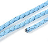 Braided Cowhide Leather Cord NWIR-N005-01N-3mm-3