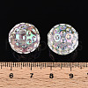 UV Plating Transparent Acrylic Beads TACR-T028-55-5