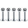 304 Stainless Steel Round Internally Threaded Labrets for Women Men WG9B6EB-03-1