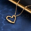 201 Stainless Steel Pendant Necklace for Women NJEW-F335-02G-04-5