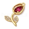 Brass Micro Pave Cubic Zirconia Pendants KK-I276-04G-04A-2