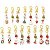 15Pcs 15 Styles Christmas Alloy Enamel Pendant Decorations HJEW-JM02205-S-1