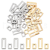 Unicraftale 48Pcs 4 Style 201 Stainless Steel Linking Rings STAS-UN0040-26-1