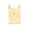 Brass Micro Pave Cubic Zirconia Pendants KK-H203-03G-1