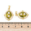 Brass Enamel Pendants KK-U068-03G-3