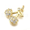 Brass Micro Pave Cubic Zirconia Pendants KK-F896-03B-G-2