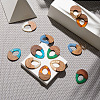 Transparent and Opaque Resin & Walnut Wood Pendants RESI-SZ0001-05-2