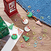 BENECREAT 32Pcs 12 Styles Food Grade Eco-Friendly Silicone Beads with Baking Painted Zinc Alloy Knitting Stitch Marker Rings SIL-BC0001-08B-5