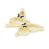 Rack Plating Alloy Enamel Pendants PALLOY-F018-15G-01-2