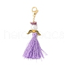 Angel Glass Pearl & MIYUKI Seed Beaded & Polycotton Tassel Pendant Decorations HJEW-MZ00197-01-1