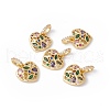 Rack Plating Brass Micro Pave Colorful Cubic Zirconia Pendants ZIRC-C040-16G-4