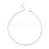 304 Stainless Steel Rhombus Link Chain Necklaces NJEW-JN05205-02-4