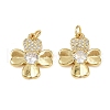 Brass Micro Pave Cubic Zirconia Pendants KK-S526-55G-1