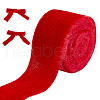 5 Yards Polyester Frayed Ribbon OCOR-WH0082-226A-01-1