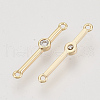 Brass Cubic Zirconia Links connectors KK-N216-24-2