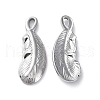 304 Stainless Steel Pendants STAS-P324-22P-1