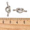 304 Stainless Steel Knot Links Connector Charms STAS-K290-02P-3