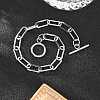 Tarnish Resistant 304 Stainless Steel Paperclip Chain Bracelets BJEW-O186-03P-4
