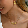 Brass Hollow Flower Earrings & Necklaces Sets for Women PS7581-3
